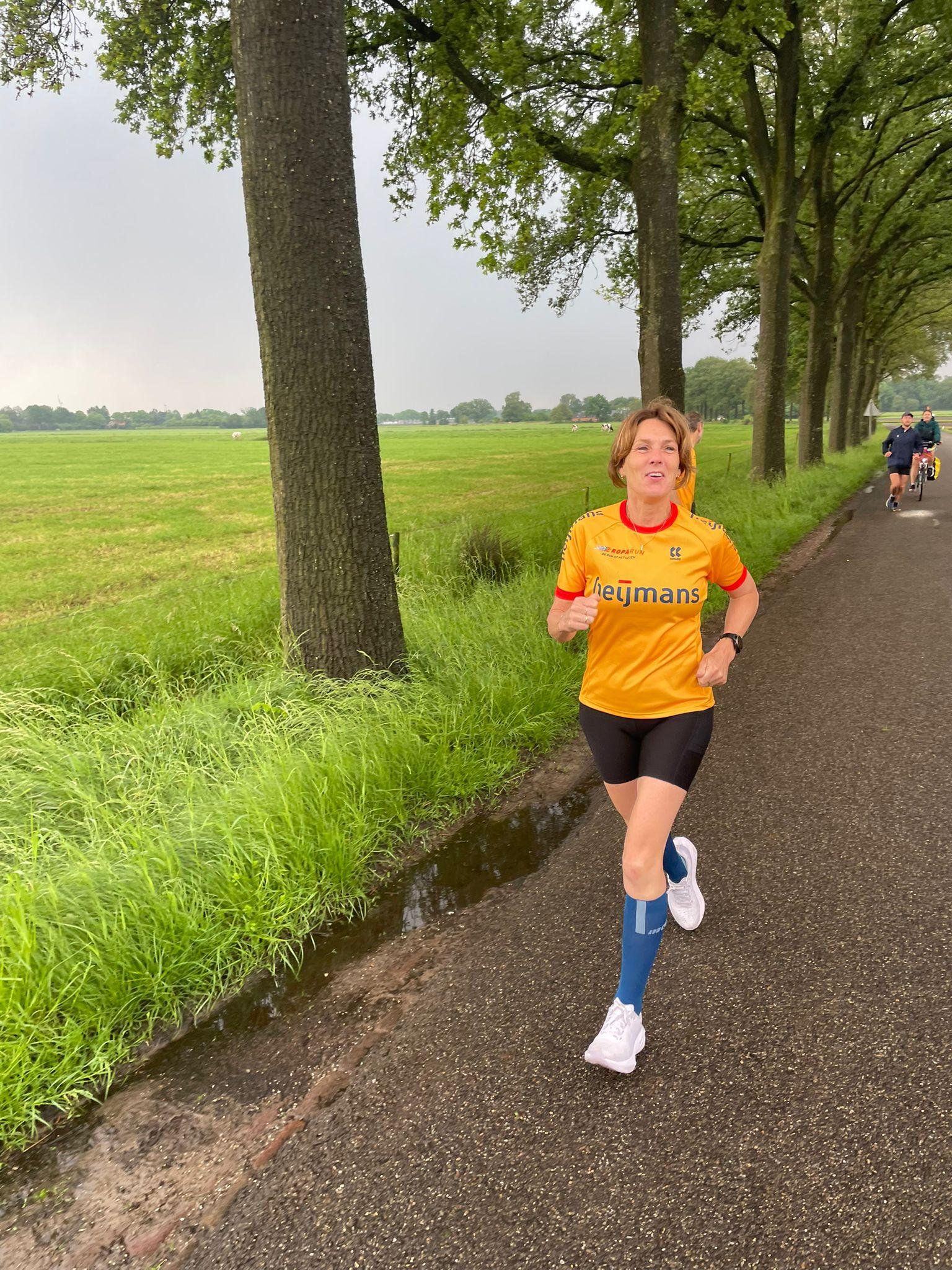 Giny Steggink loopt de Roparun