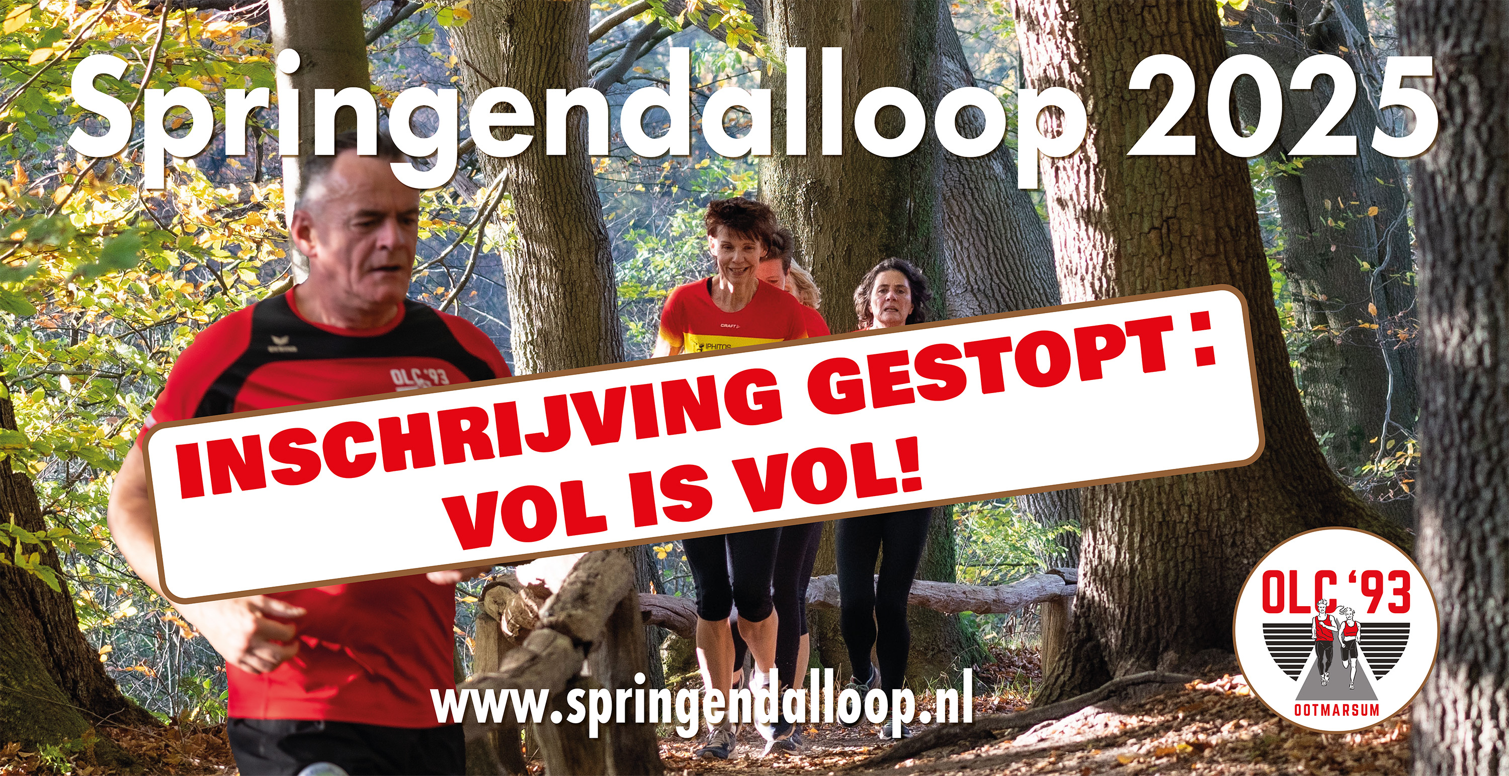 Limiet inschrijving Springendalloop bereikt