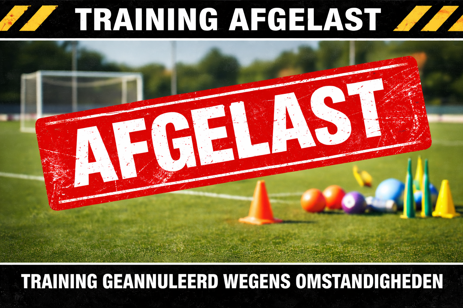 Training afgelast