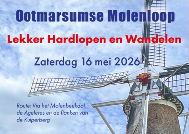 Molenloop zat. 16 mei 2026