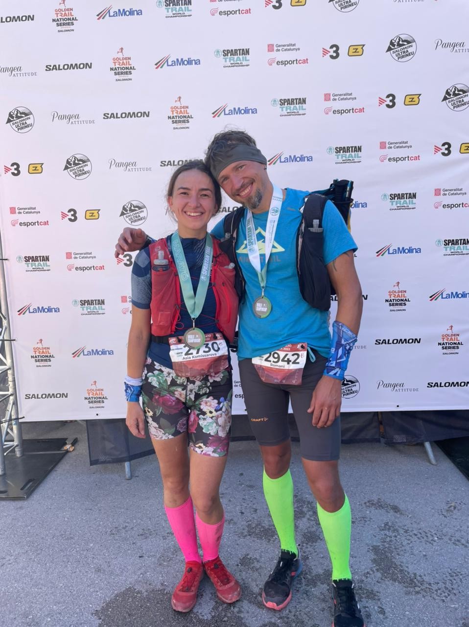 Asia en Roman lopen Salomon Ultra Marathon Pirineu